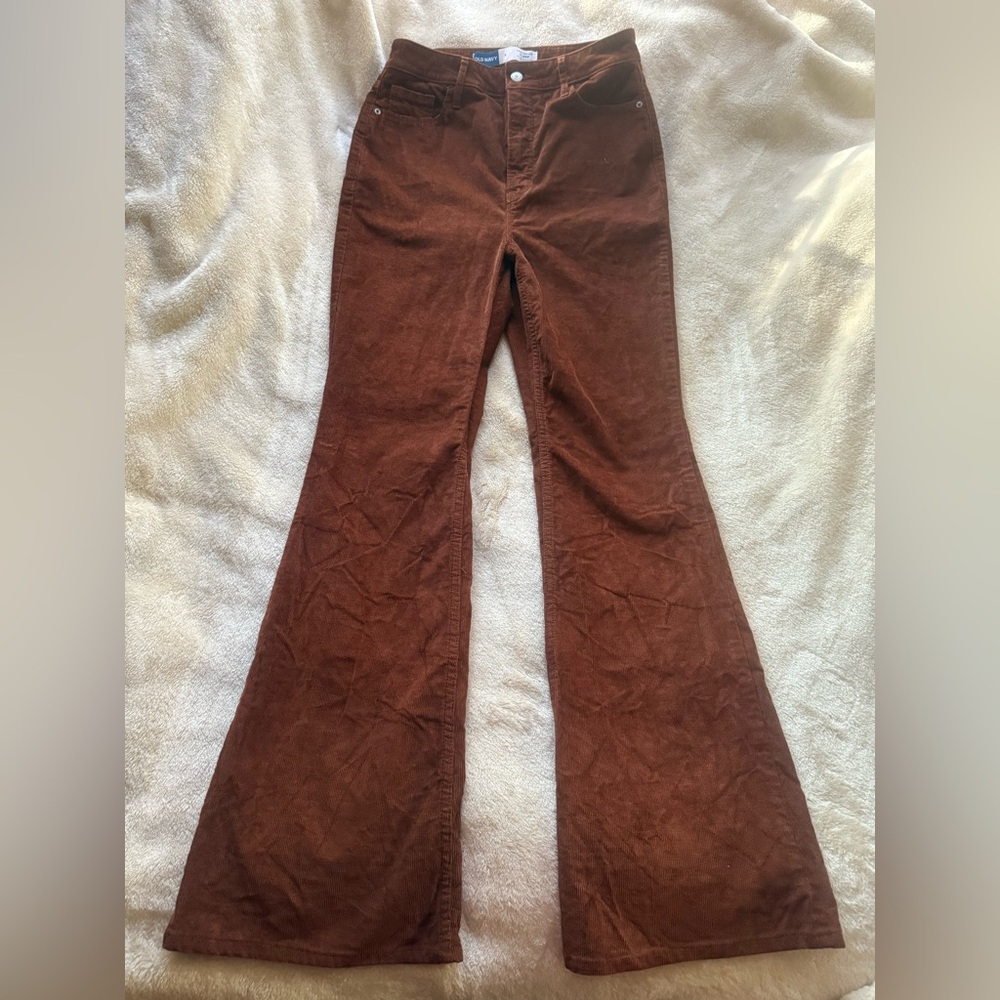 OLD NAVY Higher High-Rise FLARE Corduroy Pants — Size 8